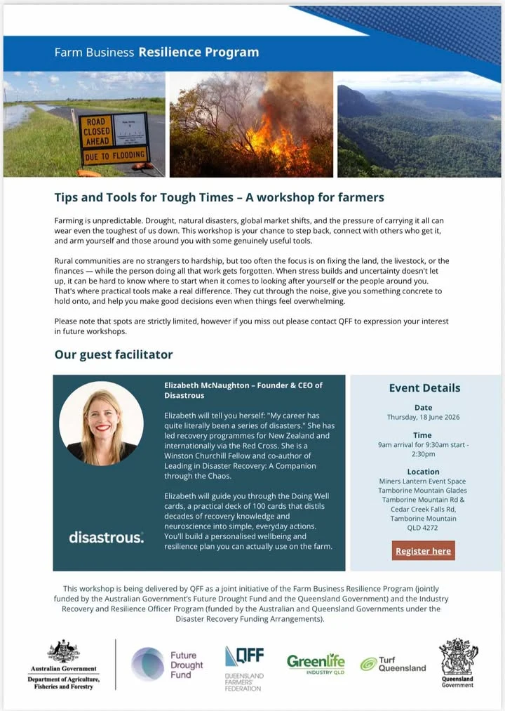 Building Resilience in Agriculture at Tamborine Mountain Workshop
